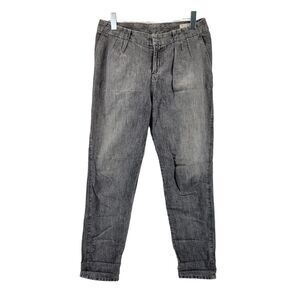 Rag & Bone Women's High Rise Trouser Jeans Straight Leg Gray Silver Size 28